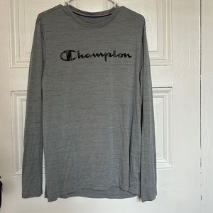 Men’s Gray Long Sleeve Champion-size Large